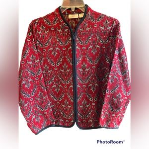 Studio Works “Christmas Coat” Size Large Red Beautiful Excellent Condition!